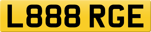 L888 RGE private number plate